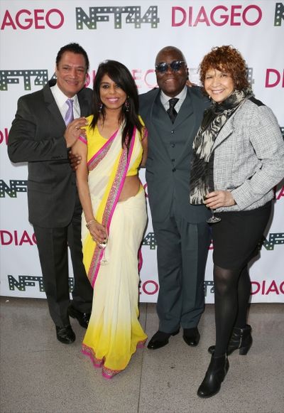 Ricardo Khan with fiancee, Voza Rivers and Trazana Beverly  Photo