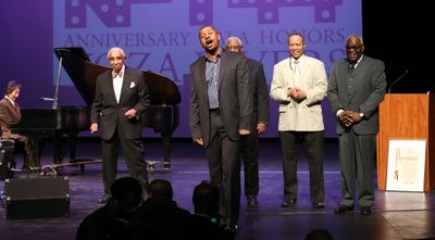 Charles Rangel, Robert Townsend, Woodie King Jr., Jamal Joseph and Voza Rivers Photo