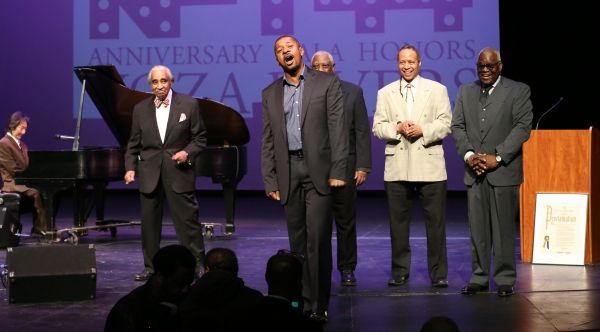Charles Rangel, Robert Townsend, Woodie King Jr., Jamal Joseph and Voza Rivers Photo