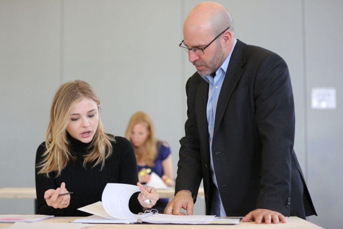 Chloe Grace Moretz and Scott Z. Burns (center) at 