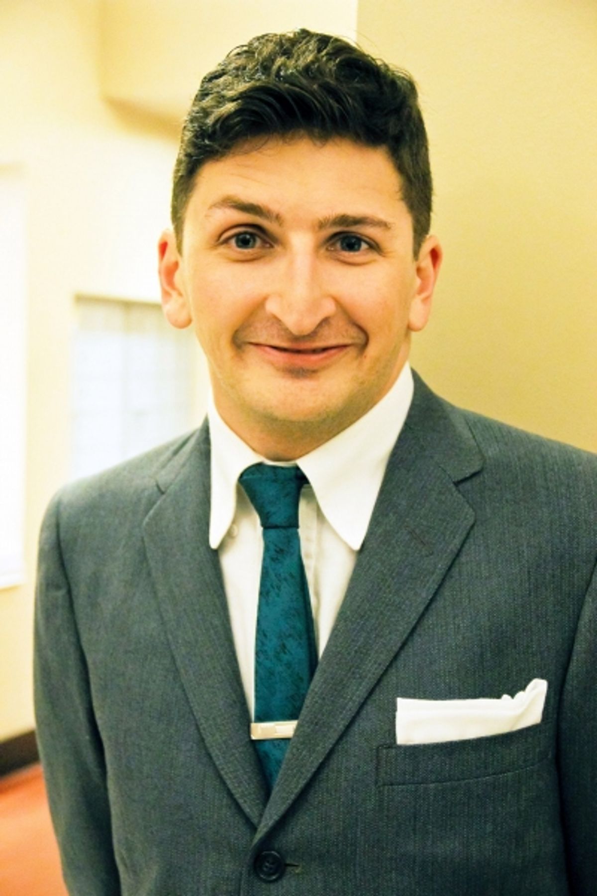 Tyler Ravelson as J. Pierrepont Finch at 