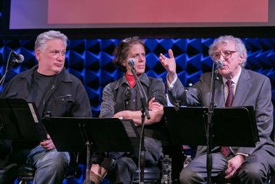 Harvey Fierstein, Jenny Romaine, and Sheldon Harnick Photo