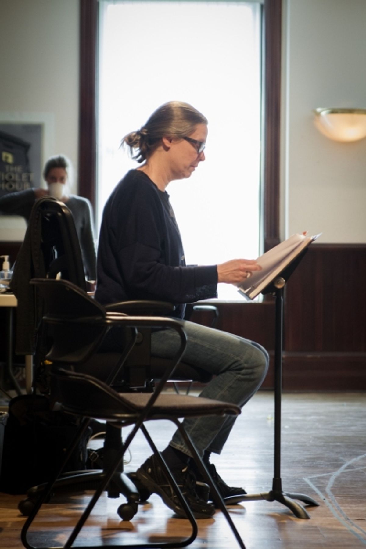 Director and ensemble member Amy Morton  at 