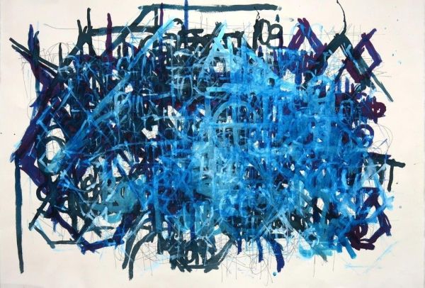 Dan Miller, Untitled, 2013, Acrylic and ink on paper, 30 x 44.5 inches, Creative Grow Photo