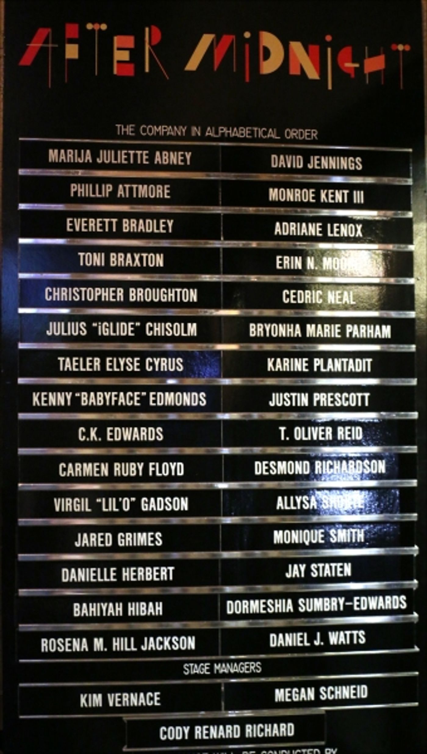 Photo Coverage: Toni Braxton & Kenny 'Babyface' Edmonds Take First Bows at AFTER MIDNIGHT!  Image