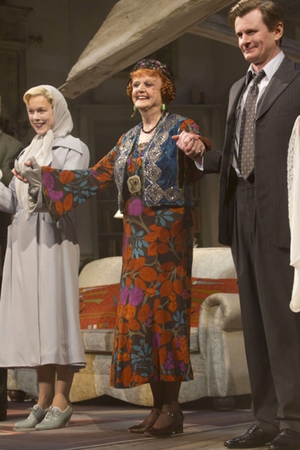 Janie Dee, Angela Lansbury and Charles Edwards at 