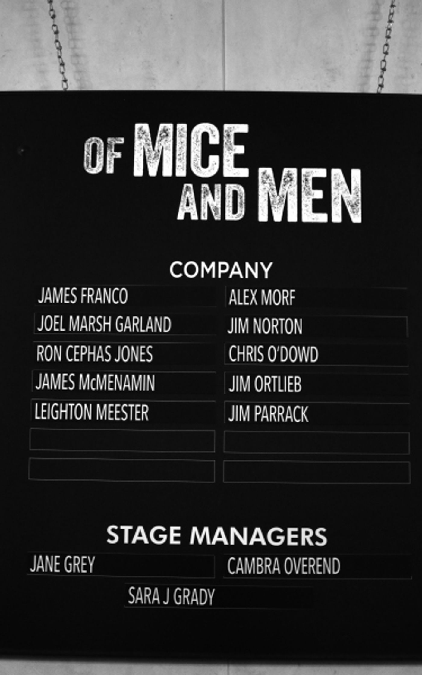 Photo Coverage: James Franco, Chris O'Dowd & Leighton Meester Take First Bows in OF MICE AND MEN Photo Coverage: James Franco, Chris O'Dowd & Leighton Meester Take First Bows in OF MICE AND MEN Image