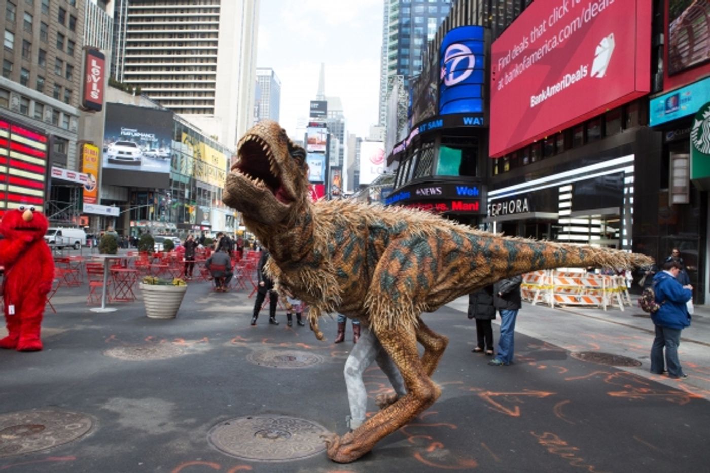 Photo Coverage: Baby T from WALKING WITH DINOSAURS Takes Over Times Square  Image
