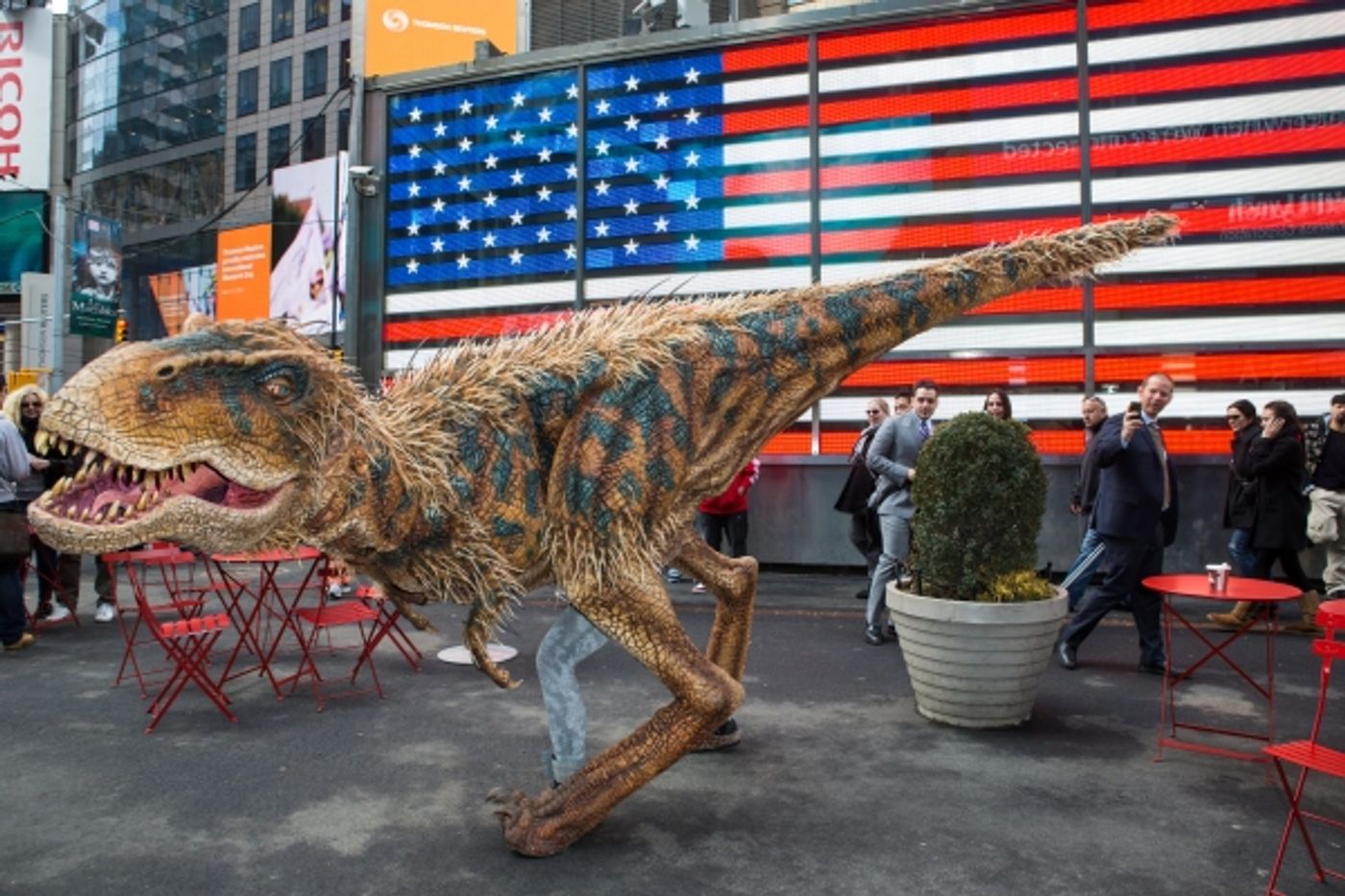 Photo Coverage: Baby T from WALKING WITH DINOSAURS Takes Over Times Square  Image