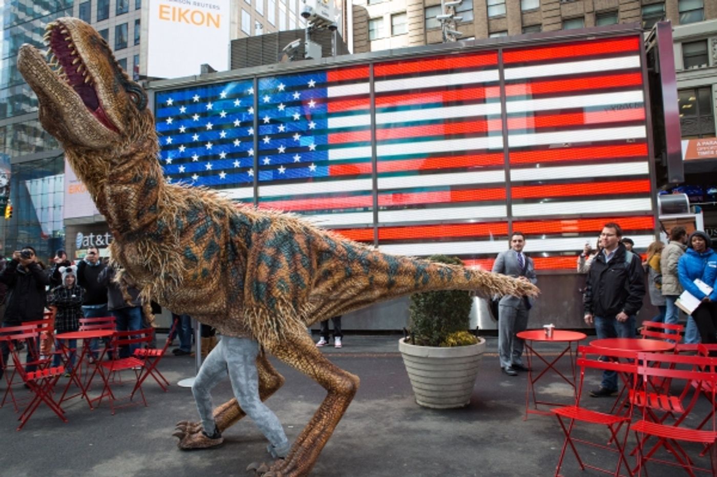 Photo Coverage: Baby T from WALKING WITH DINOSAURS Takes Over Times Square  Image