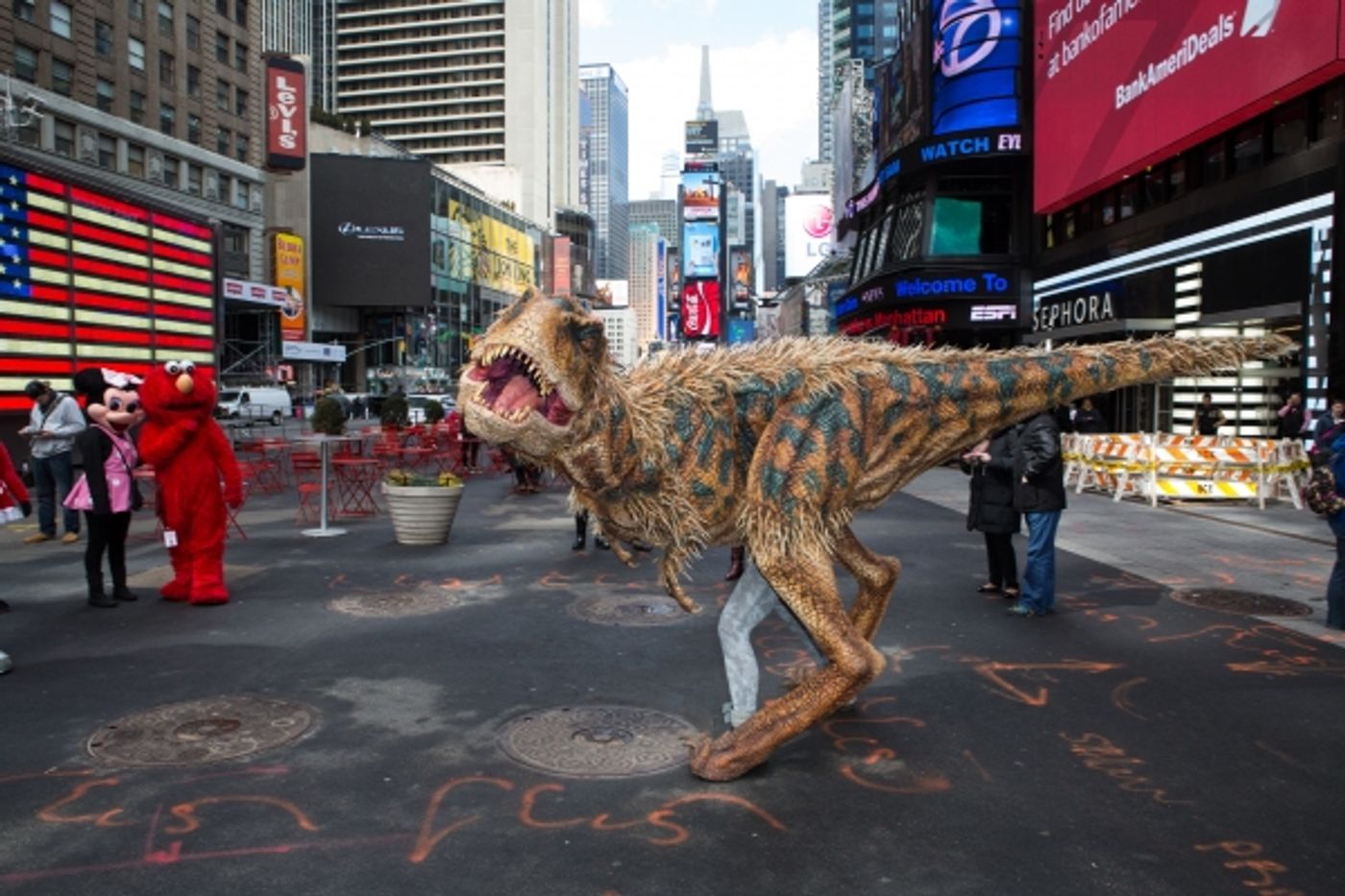 Photo Coverage: Baby T from WALKING WITH DINOSAURS Takes Over Times Square  Image
