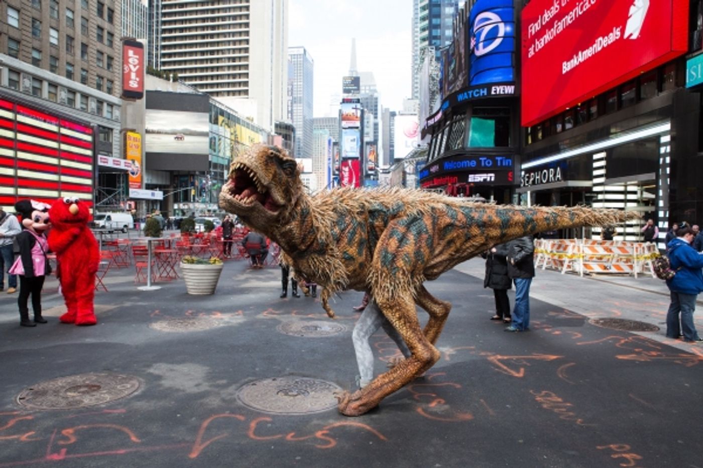 Photo Coverage: Baby T from WALKING WITH DINOSAURS Takes Over Times Square  Image