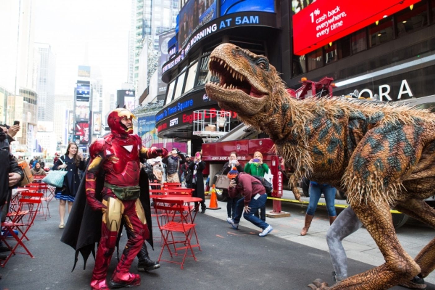 Photo Coverage: Baby T from WALKING WITH DINOSAURS Takes Over Times Square  Image