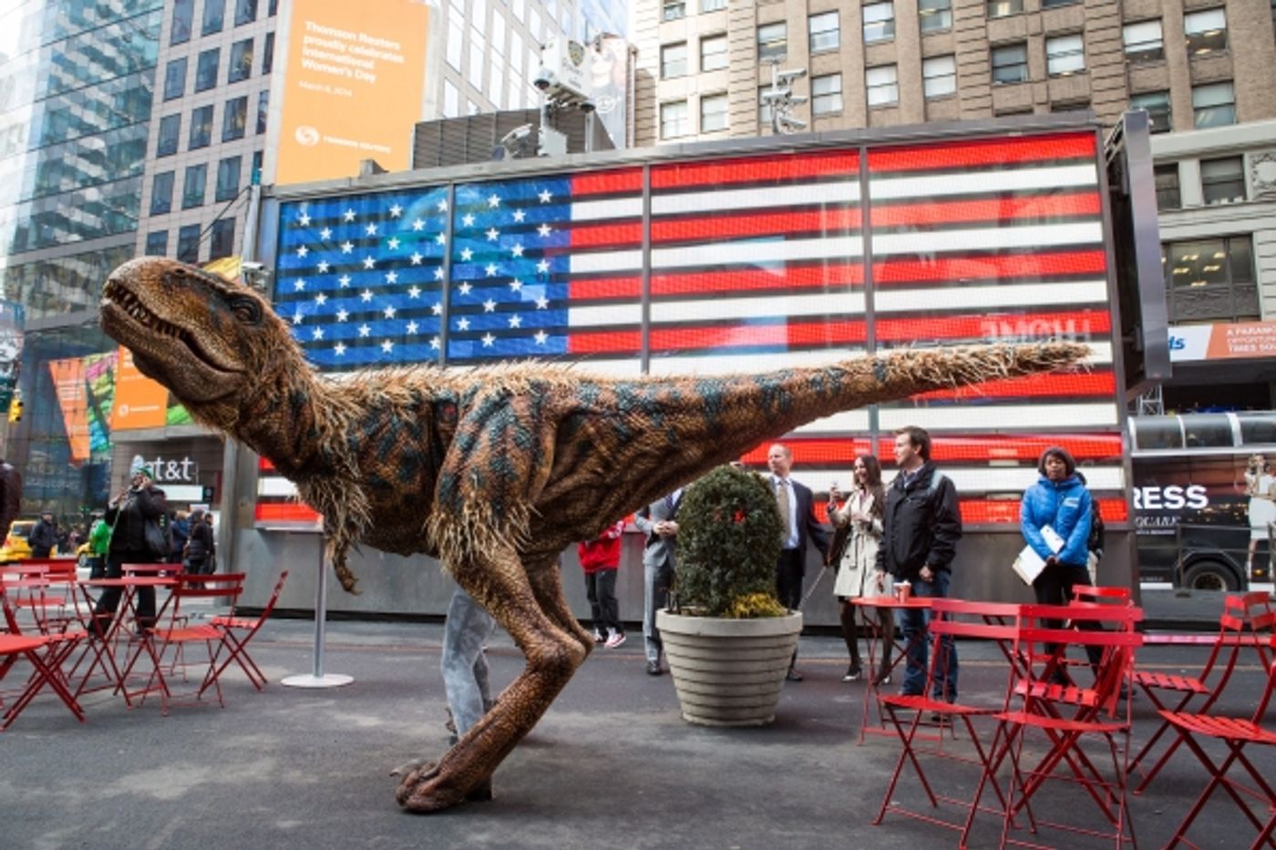 Photo Coverage: Baby T from WALKING WITH DINOSAURS Takes Over Times Square  Image