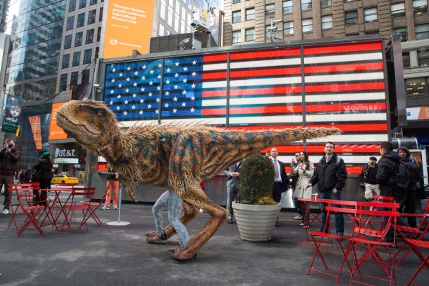 Photo Coverage: Baby T from WALKING WITH DINOSAURS Takes Over Times Square  Image