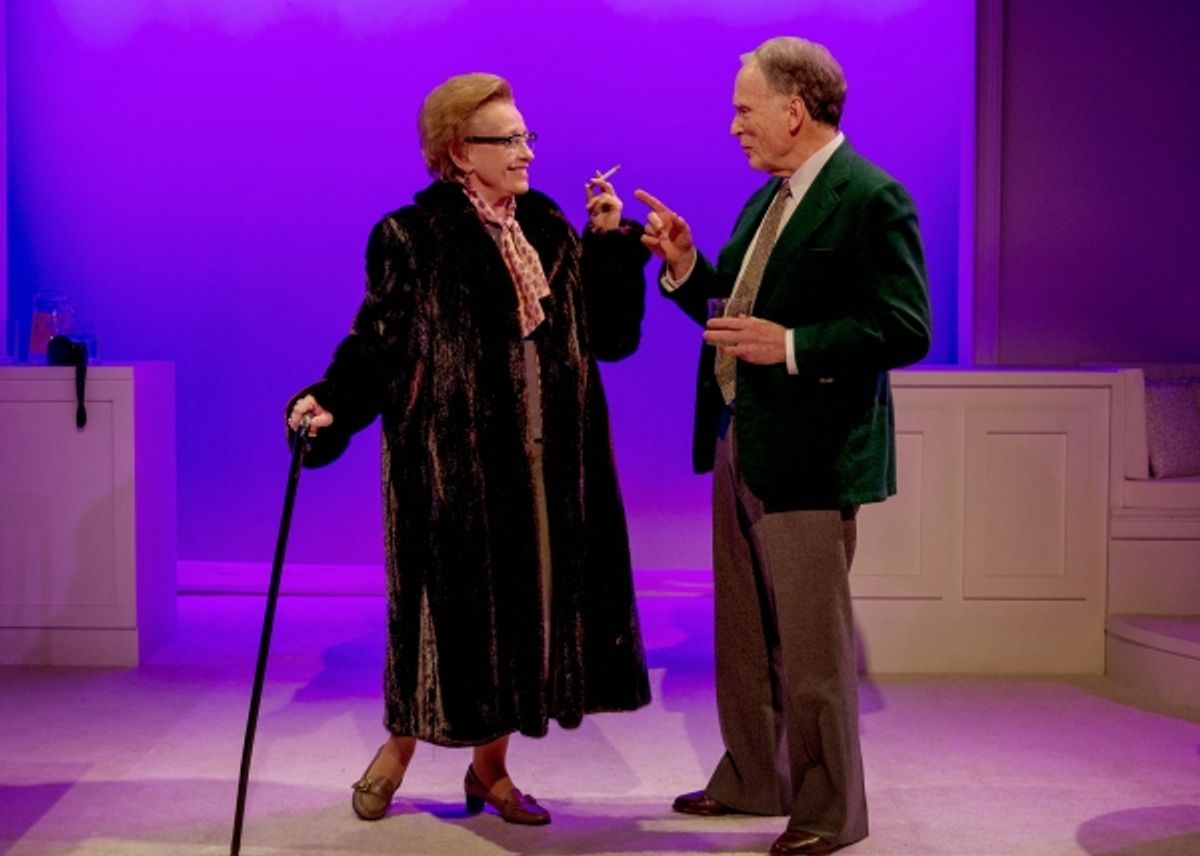 Roberta Maxwell (Lillian Hellman) and Dick Cavett (as himself) at 