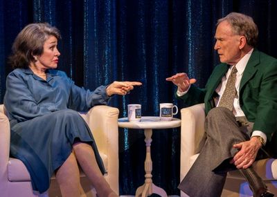 Marcia Rodd (Mary McCarthy) and Dick Cavett (as himself) in Brian Richard Mori''s HEL Photo