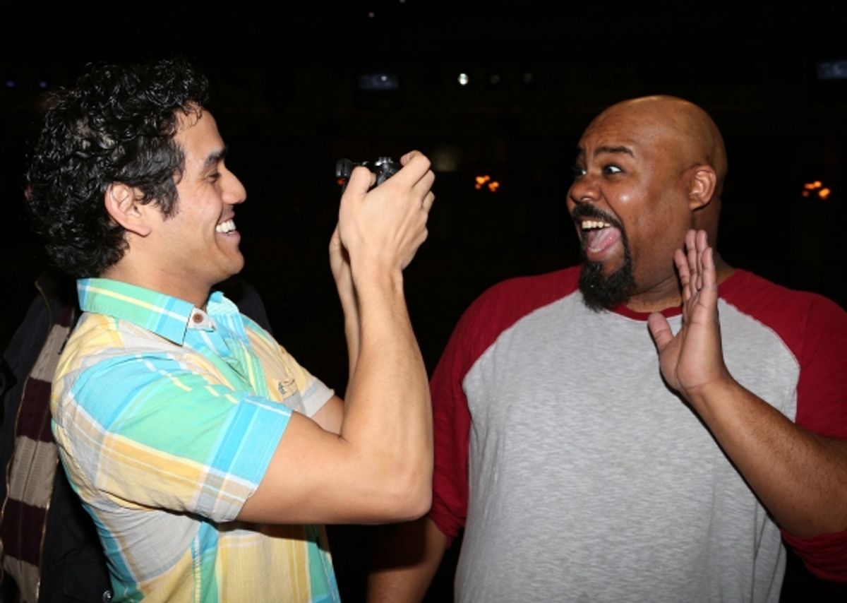 Adam Jacobs and James Monroe Iglehart  at 
