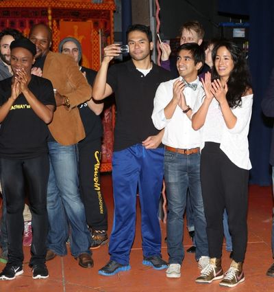 Michael James Scott, Bobby Pestka and Courtney Reed with company  Photo