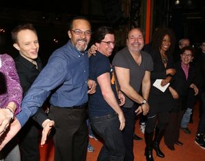 Clifton Davis, director Casey Nicholaw and company  Photo