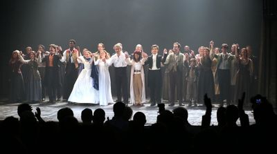 Samantha Hill, Caissie Levy, Ramin Karimloo, Nikki M. James, Andy Mientus  and Compan Photo