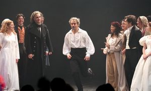 Caissie Levy, Will Swenson, Ramin Karimloo, Nikki M. James, Andy Mientus, Samantha Hi Photo