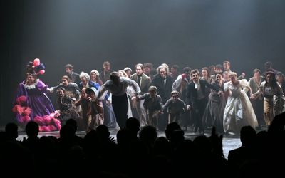 Keala Settle, Cliff Saunders, Caissie Levy, Ramin Karimloo, Will Swenson, Kyle Scatli Photo