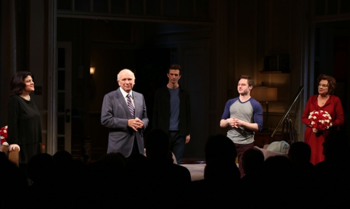 Director Sheryl Kaller, Playwright Terrence McNally, Frederick Weller, Bobby Steggert and Tyne Daly  at 