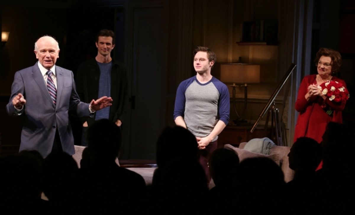Playwright Terrence McNally, Frederick Weller, Bobby Steggert and Tyne Daly  at 