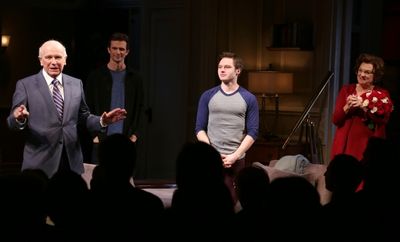 Playwright Terrence McNally, Frederick Weller, Bobby Steggert and Tyne Daly  Photo
