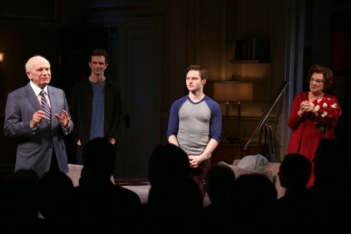 Playwright Terrence McNally, Frederick Weller, Bobby Steggert and Tyne Daly  at 