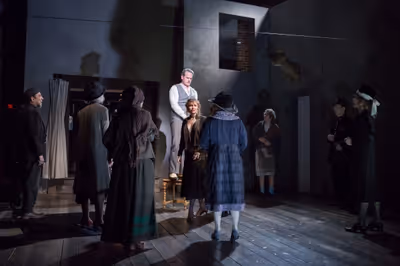 Michael Park and Sally Murphy (center) with the cast of Atlantic theaterÃ¢â‚¬â Photo