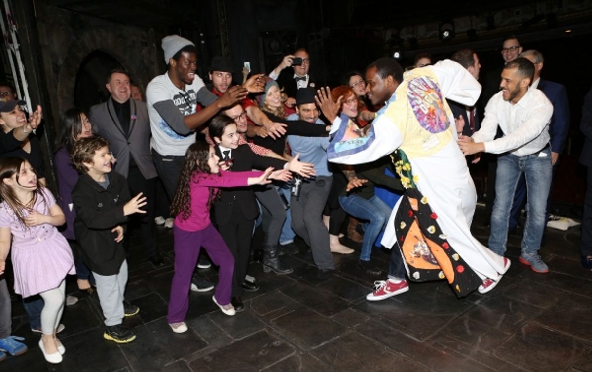 Arbender J. Robinson with Caissie Levy, Ramin Karimloo and Company  at 