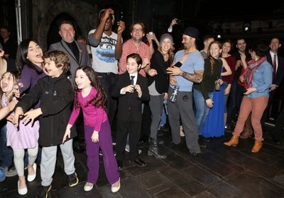 Caissie Levy and Ramin Karimloo with Company  Photo