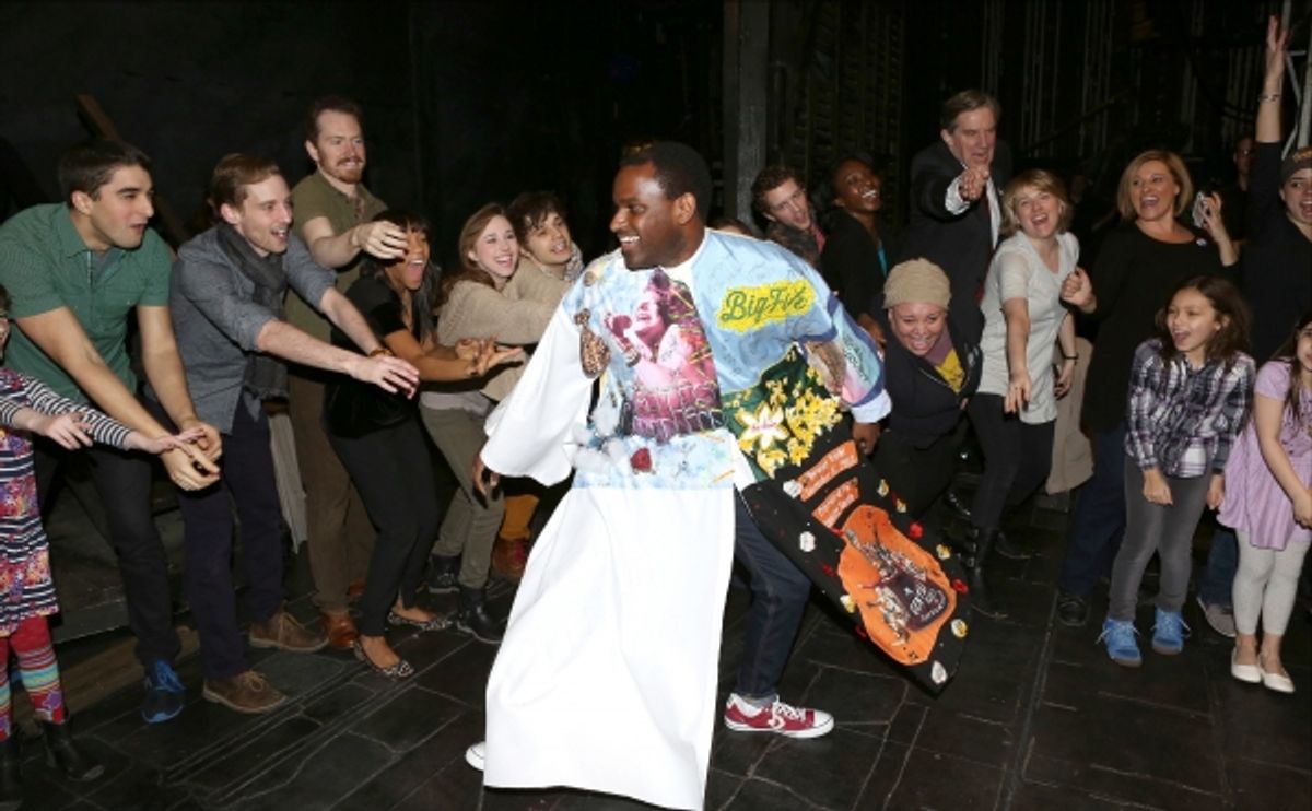 Arbender J. Robinson with Nikki M. James, Andy Mientus, Keala Settle and Company New York City. at 