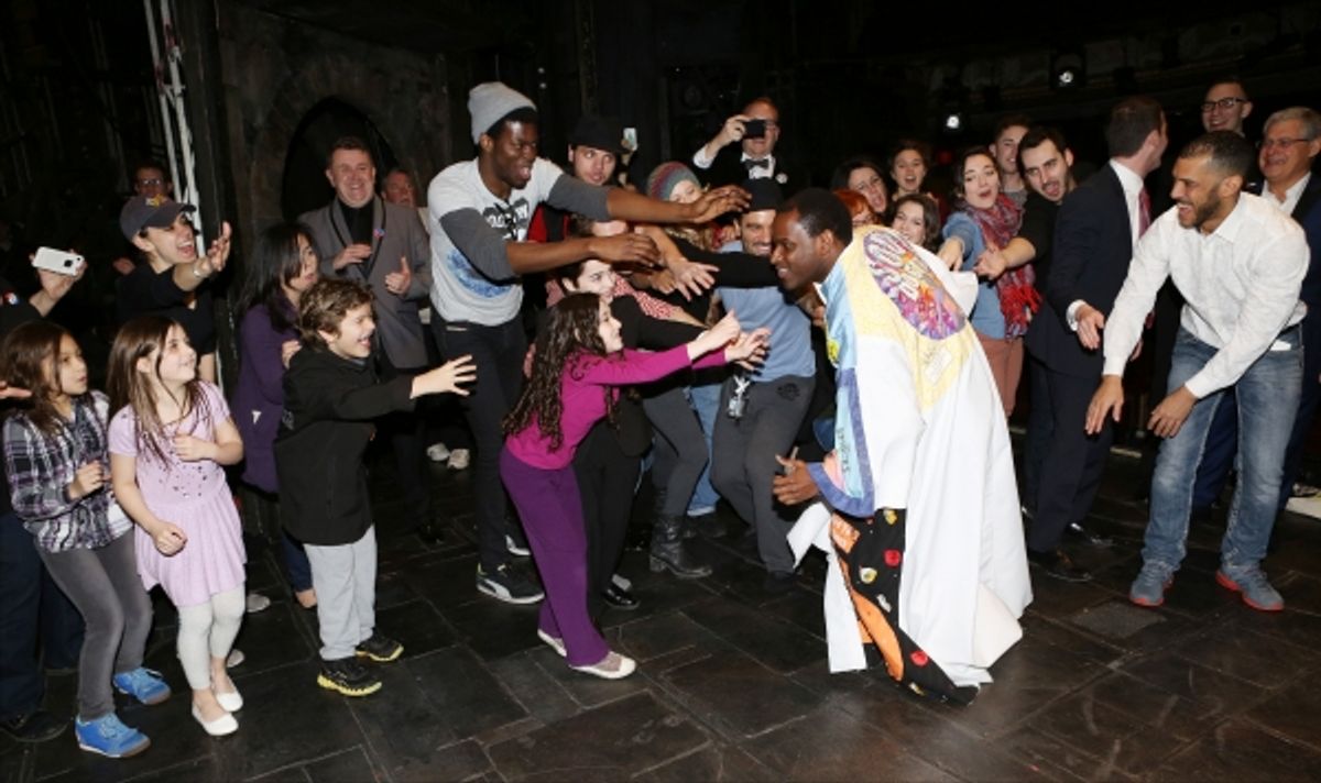 Arbender J. Robinson with Caissie Levy, Ramin Karimloo, Cameron Mackintosh and Company  at 