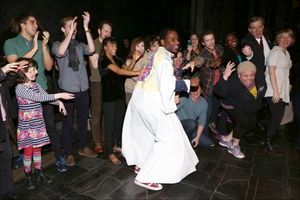 Arbender J. Robinson with Nikki M. James, Andy Mientus, Keala Settle and Company Photo