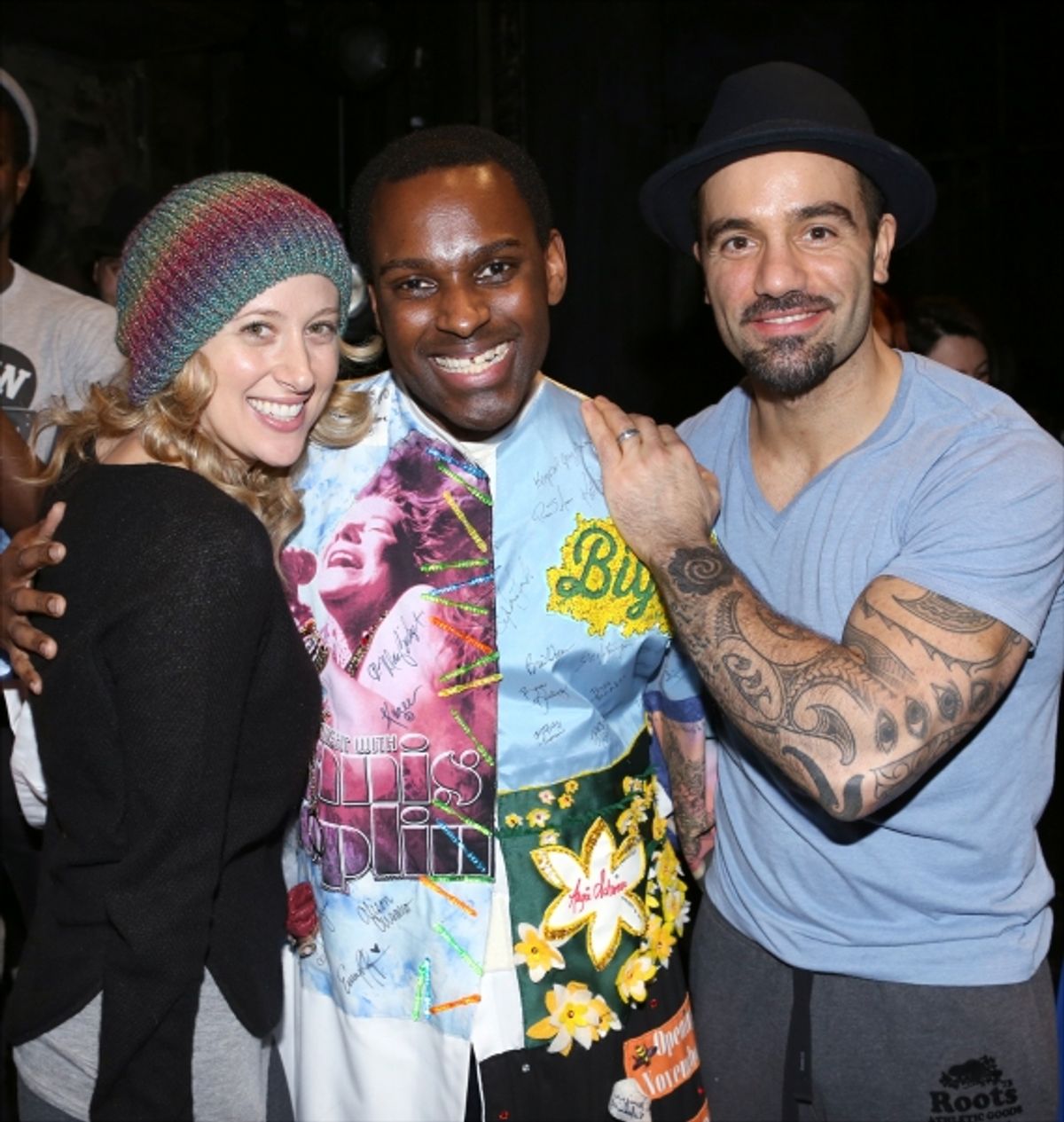 Caissie Levy, Arbender J. Robinson and Ramin Karimloo  at 