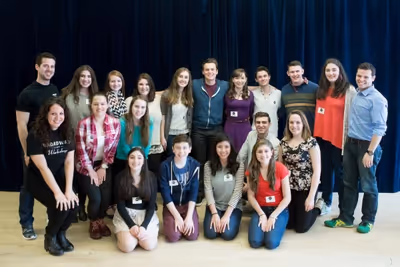 Broadway Students and Staff with Jonathan Groff  Photo