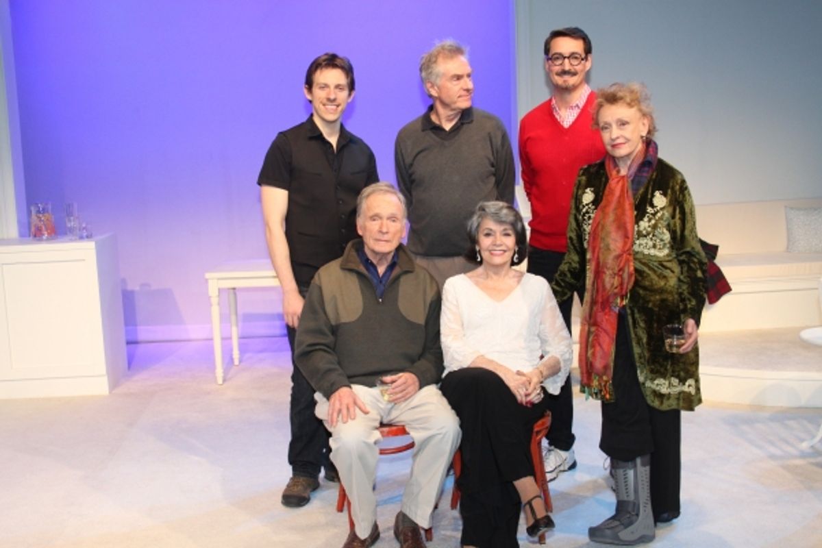 Rowan Michael Meyer, Peter Brouwer, Jeff Woodman, Dick Cavett, Marcia Rodd and Roberta Maxwell at 
