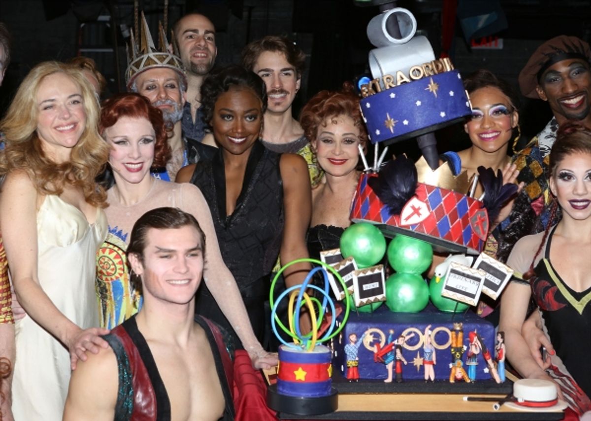 Rachel Bay Jones, Charlotte D''Amboise, Orion Griffiths, Patina Miller, Erik Altemus, Annie Potts and Anthony Wayne with the cast at 