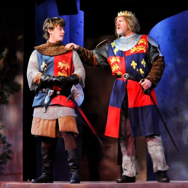 Justin McCombs (Prince Hal) and Jim Hopkins (King Henry IV) Photo