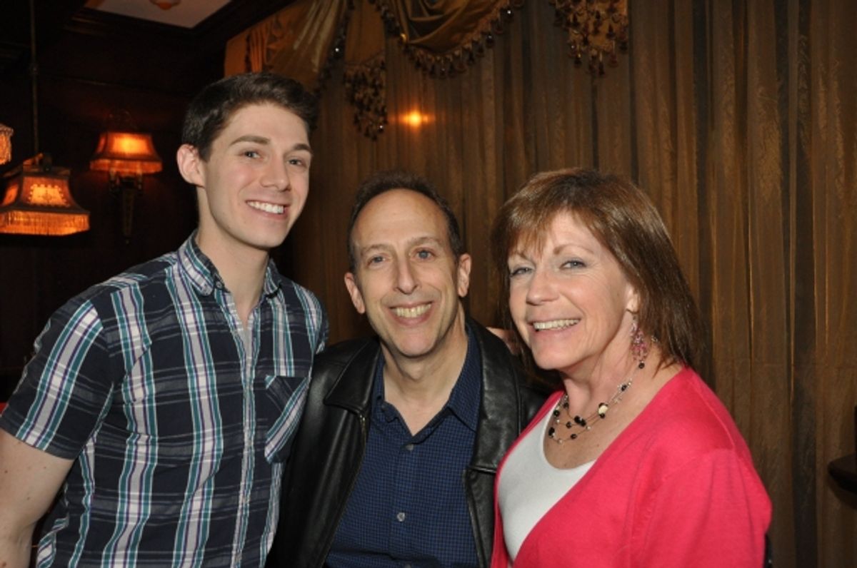 Justin Schuman with his parents-Peter Schacknow and Peri Schacknow at 