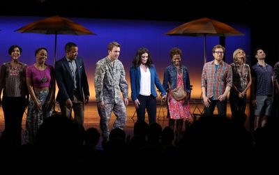 Ann Sanders, Tamika Lawrence, Jerry Dixon, James Snyder, Idina Menzel, LaChanze, Anth Photo