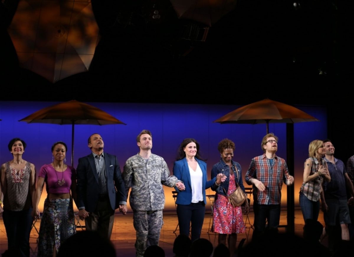 Ann Sanders, Tamika Lawrence, Jerry Dixon, James Snyder, Idina Menzel, LaChanze, Anthony Rapp, Jenn Colella and Jason Tam  at 