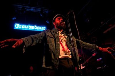 Cody ChesnuTT has an emotional moment during his performance Photo