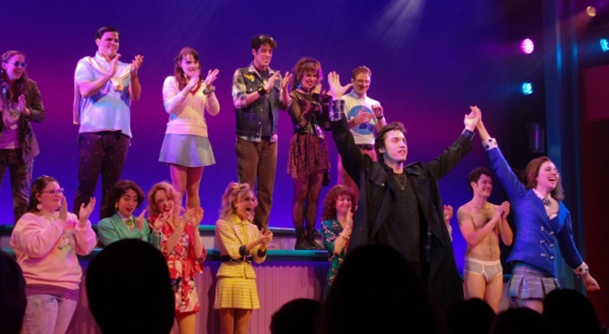 Ryan McCartan, Barrett Wilbert Weed and the cast at 