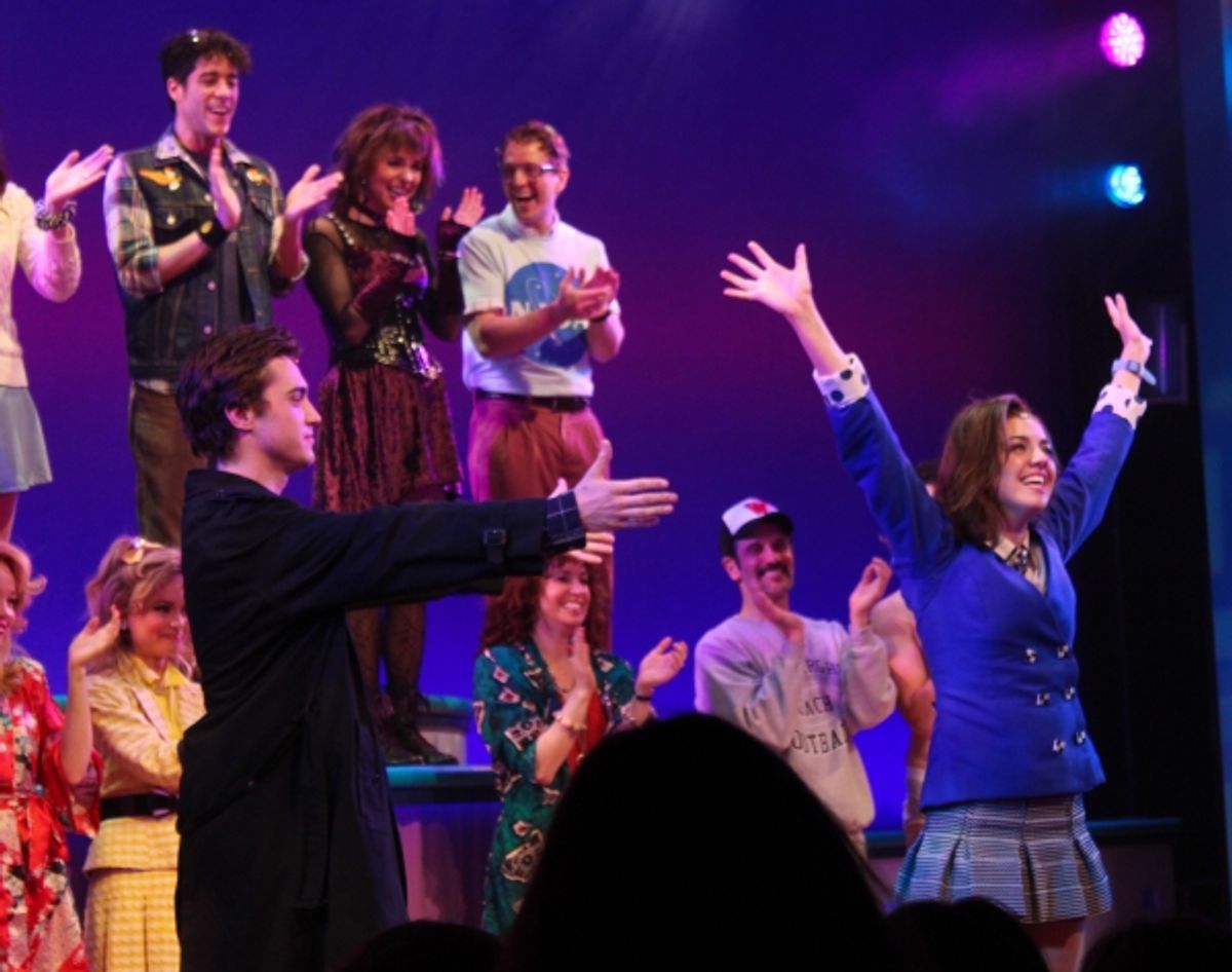 Ryan McCartan, Barrett Wilbert Weed and the cast at 
