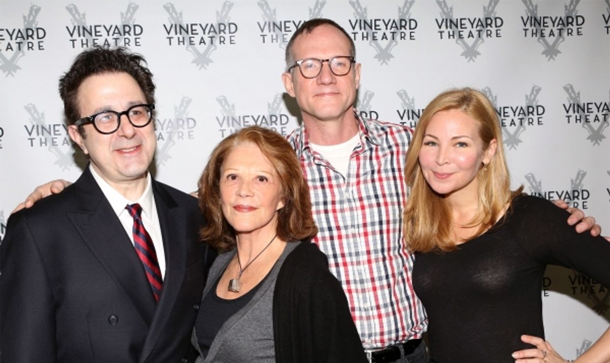 Playwright Nicky Silver, Linda Lavin, Director Mark Brokaw and Jennifer Westfeldt at 