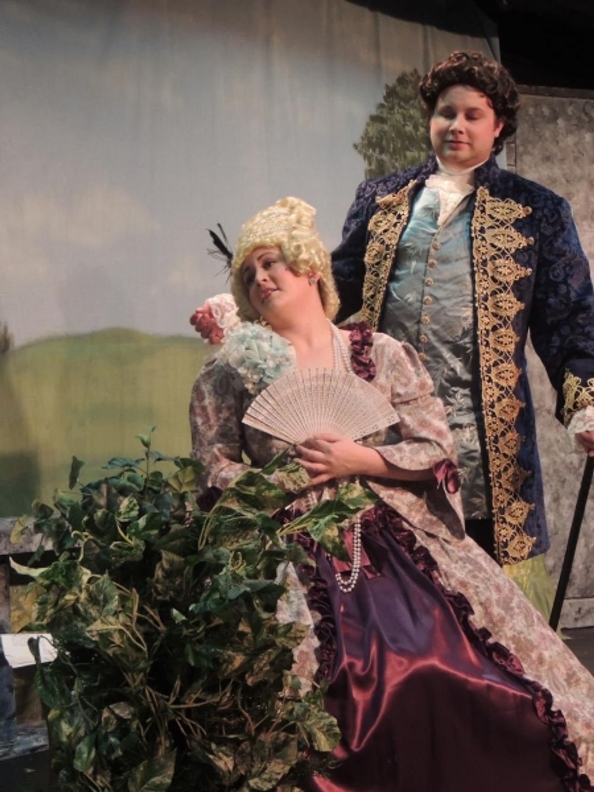 Filming - Melissa Ann Martin as Lina Lamont and Jordan B. Stocksdale as Don Lockwood filming THE DUELING CAVALIER at 